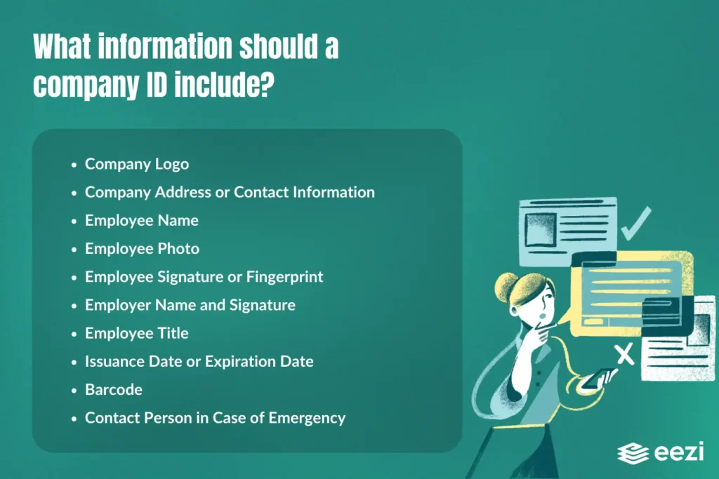 What information should a company ID include